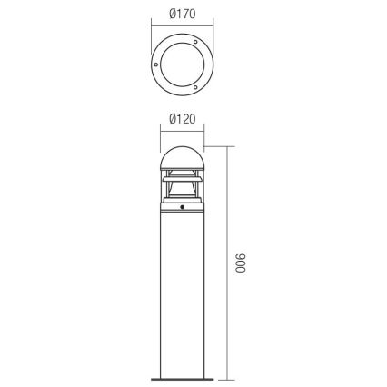 Redo 9945 - Venkovní lampa ARGO 1xE27/42W/230V IP54