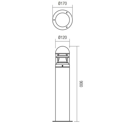 Redo 9946 - Venkovní lampa ARGO 1xE27/42W/230V IP54 hnědá