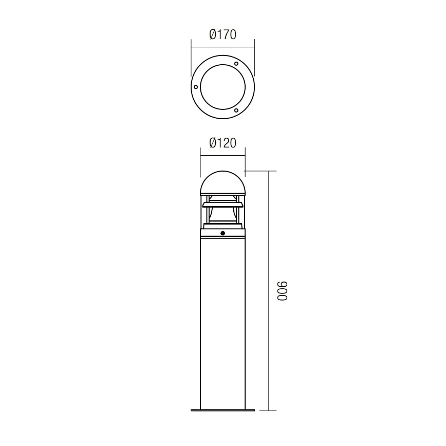 Redo 9946 - Venkovní lampa ARGO 1xE27/42W/230V IP54 hnědá