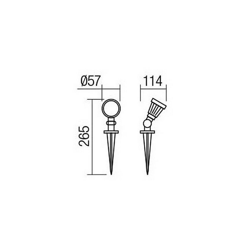 Redo 9998 - LED Venkovní lampa TIM LED/5W/230V 4000K IP65