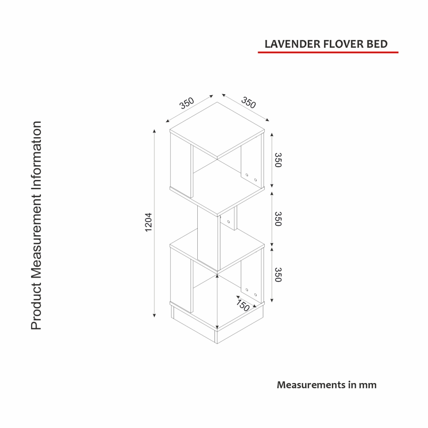 Regál na květiny LEVANDER 120,4x35 cm bílá