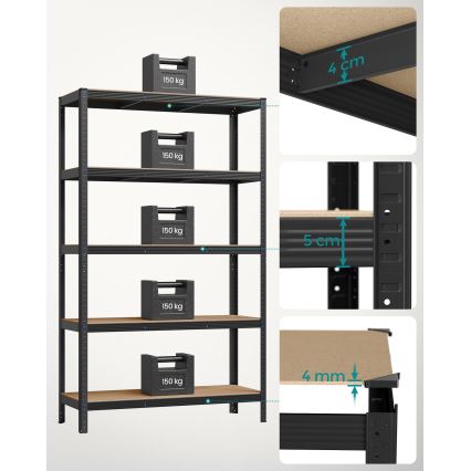 Regál ORDIFY černá