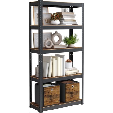 Regál ORDIFY hnědá/černá