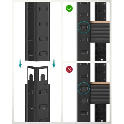 Regál ORDIFY hnedá/černá