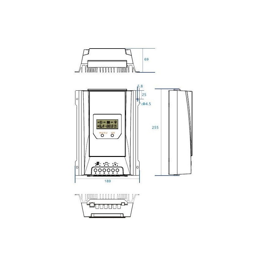 Regulátor solárního nabíjení MPPT 12/24V/40A
