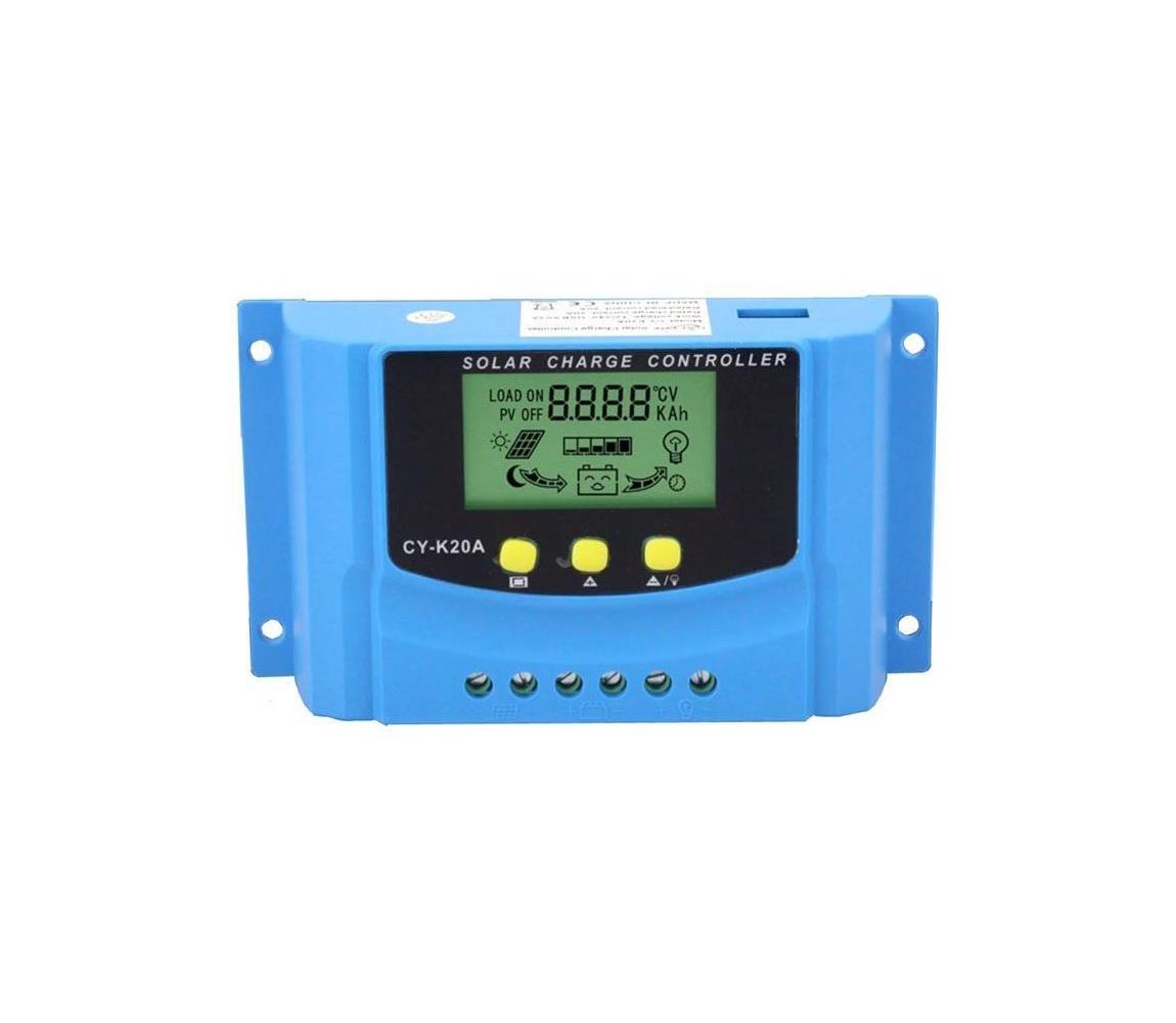 Hadex Regulátor solárního nabíjení pro různé baterie PWM 12-24V/20A HD0489