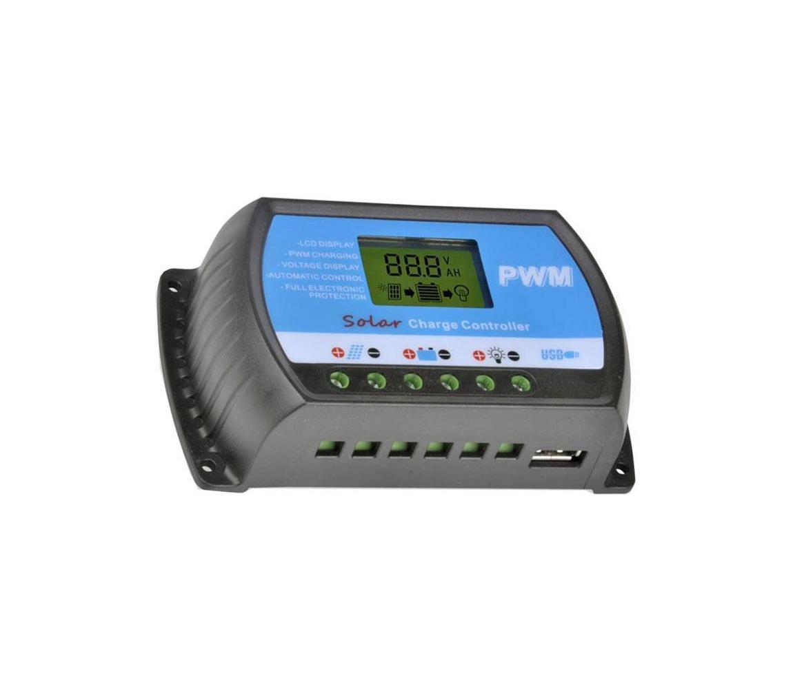 Hadex Regulátor solárního nabíjení PWM 12-24V/20A HD0488