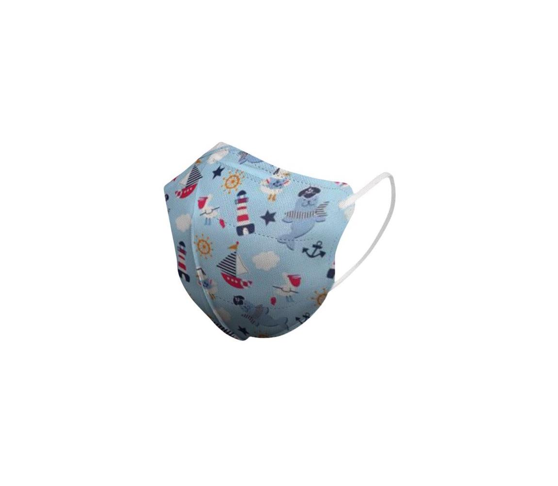 IMobily Respirátor dětská FFP2 Kids NR CE 0370 Moře modrý 1 ks