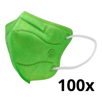 Respirátor dětská velikost FFP2 Kids NR CE 0370 zelený 100ks