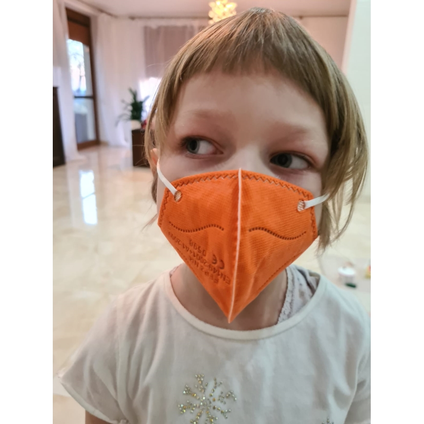 Respirátor dětská velikost FFP2 NR Kids oranžový 20ks