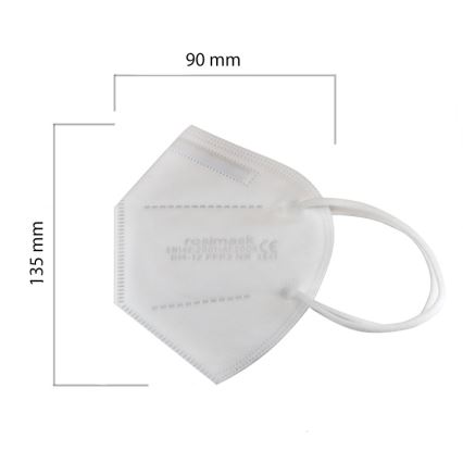 Respirátor dětská velikost FFP2 ROSIMASK MR-12 NR bílý 100ks
