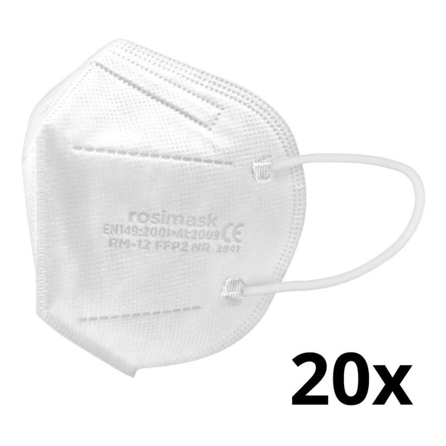 Respirátor dětská velikost FFP2 ROSIMASK MR-12 NR bílý 20ks