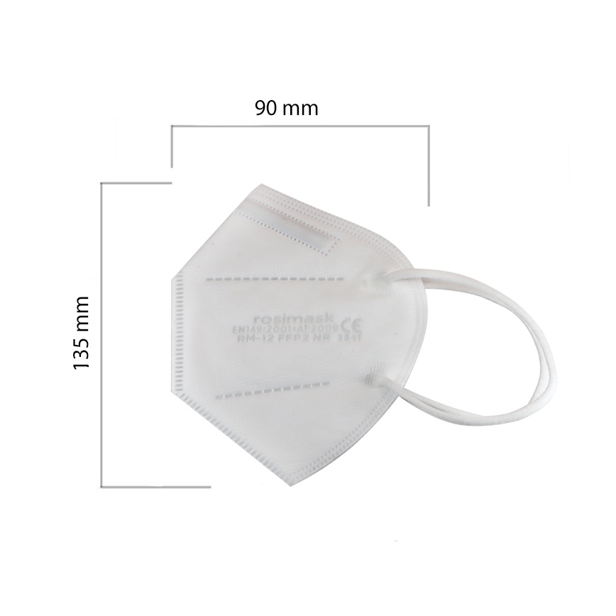 Respirátor dětská velikost FFP2 ROSIMASK MR-12 NR bílý 20ks