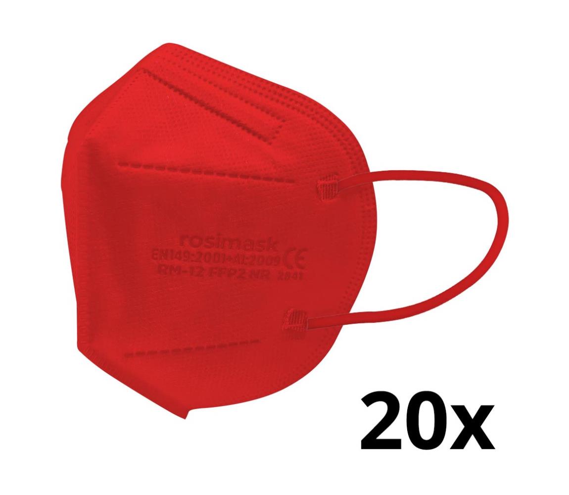 IMobily respirátor dětská FFP2 ROSIMASK MR-12 NR červený 20 ks