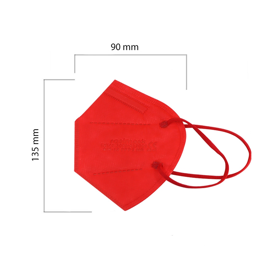 Respirátor dětská velikost FFP2 ROSIMASK MR-12 NR červený 20ks