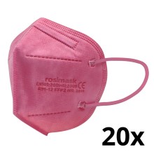 Respirátor dětská velikost FFP2 ROSIMASK MR-12 NR růžový 20ks