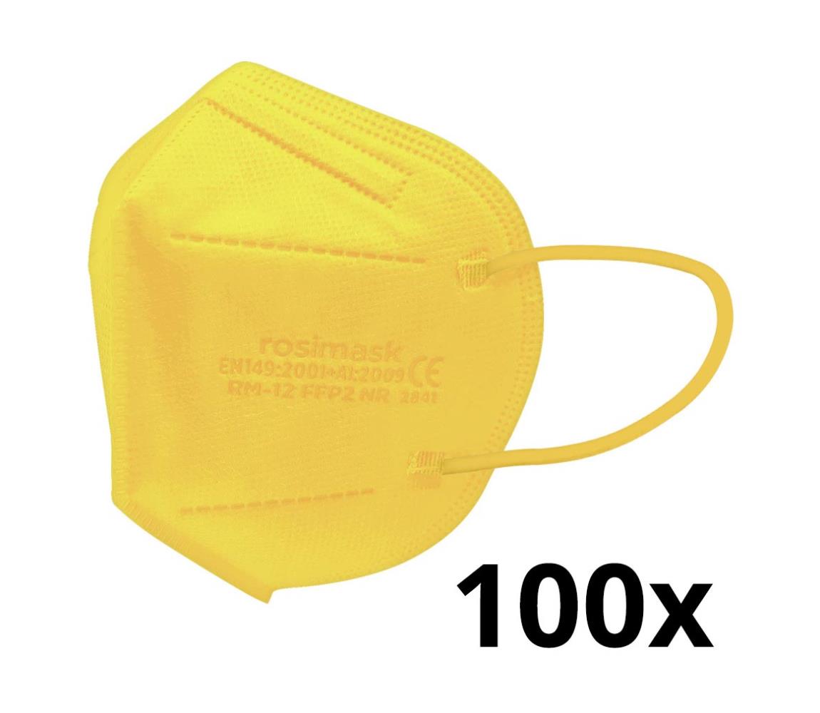 IMobily respirátor dětská FFP2 ROSIMASK MR-12 NR žlutý 100 ks