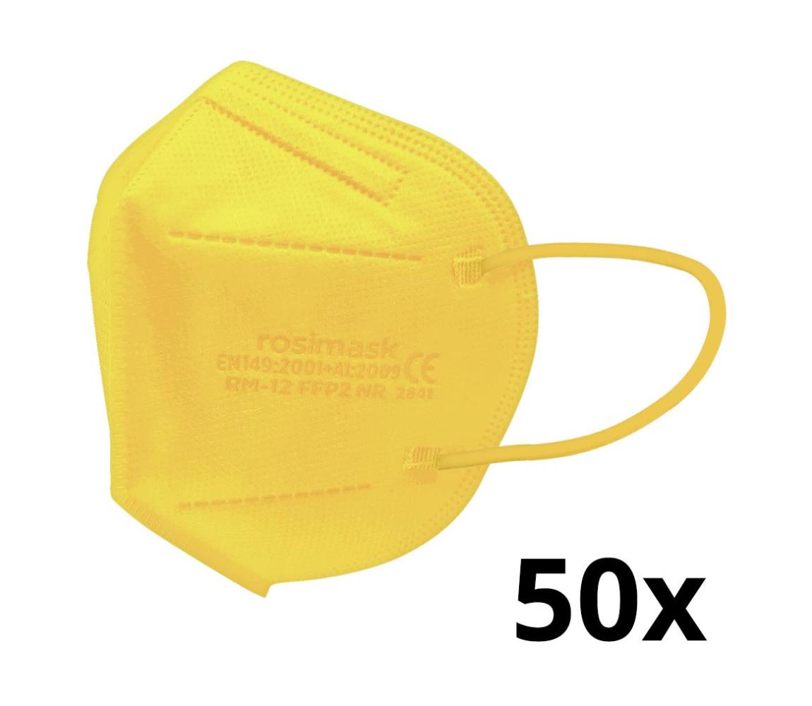 IMobily respirátor dětská FFP2 ROSIMASK MR-12 NR žlutý 50 ks