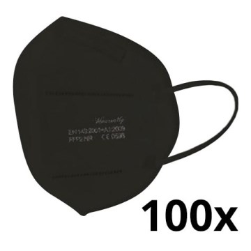Respirátor FFP2 NR CE 0598 černý 100ks