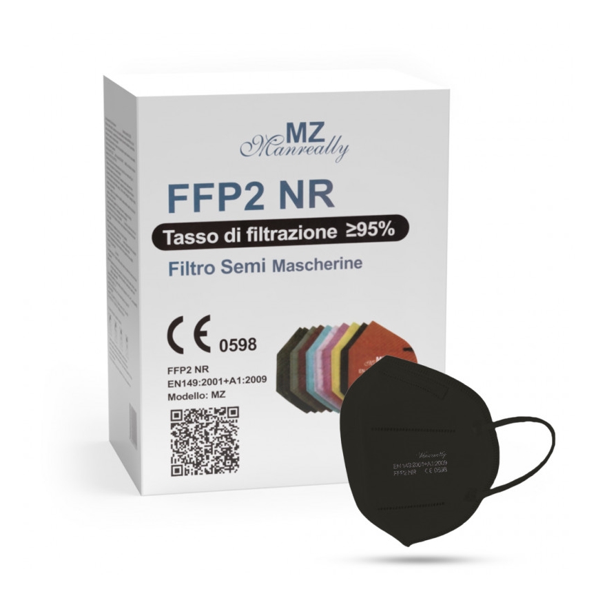 Respirátor FFP2 NR CE 0598 černý 1ks