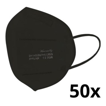 Respirátor FFP2 NR CE 0598 černý 50ks
