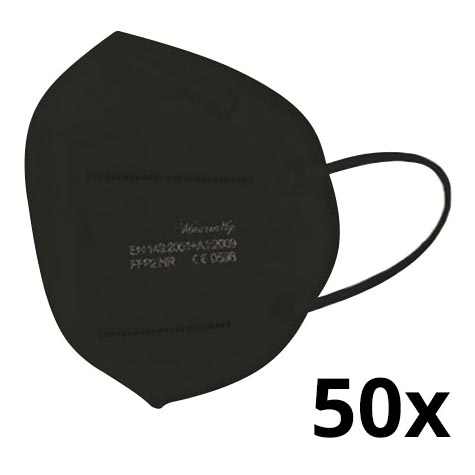 Respirátor FFP2 NR CE 0598 černý 50ks