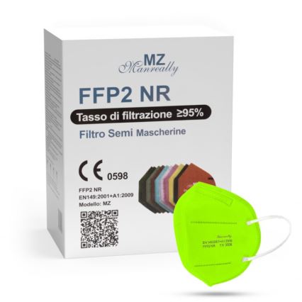 Respirátor FFP2 NR CE 0598 limetový 1ks