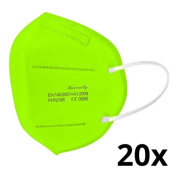 Respirátor FFP2 NR CE 0598 limetový 20ks