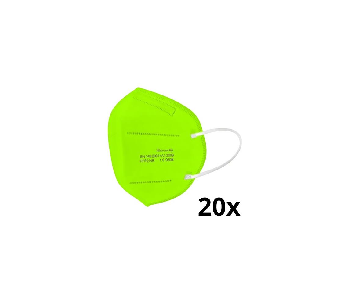 IMobily Respirátor FFP2 NR CE 0598 limetový 20ks SL9946-20ks