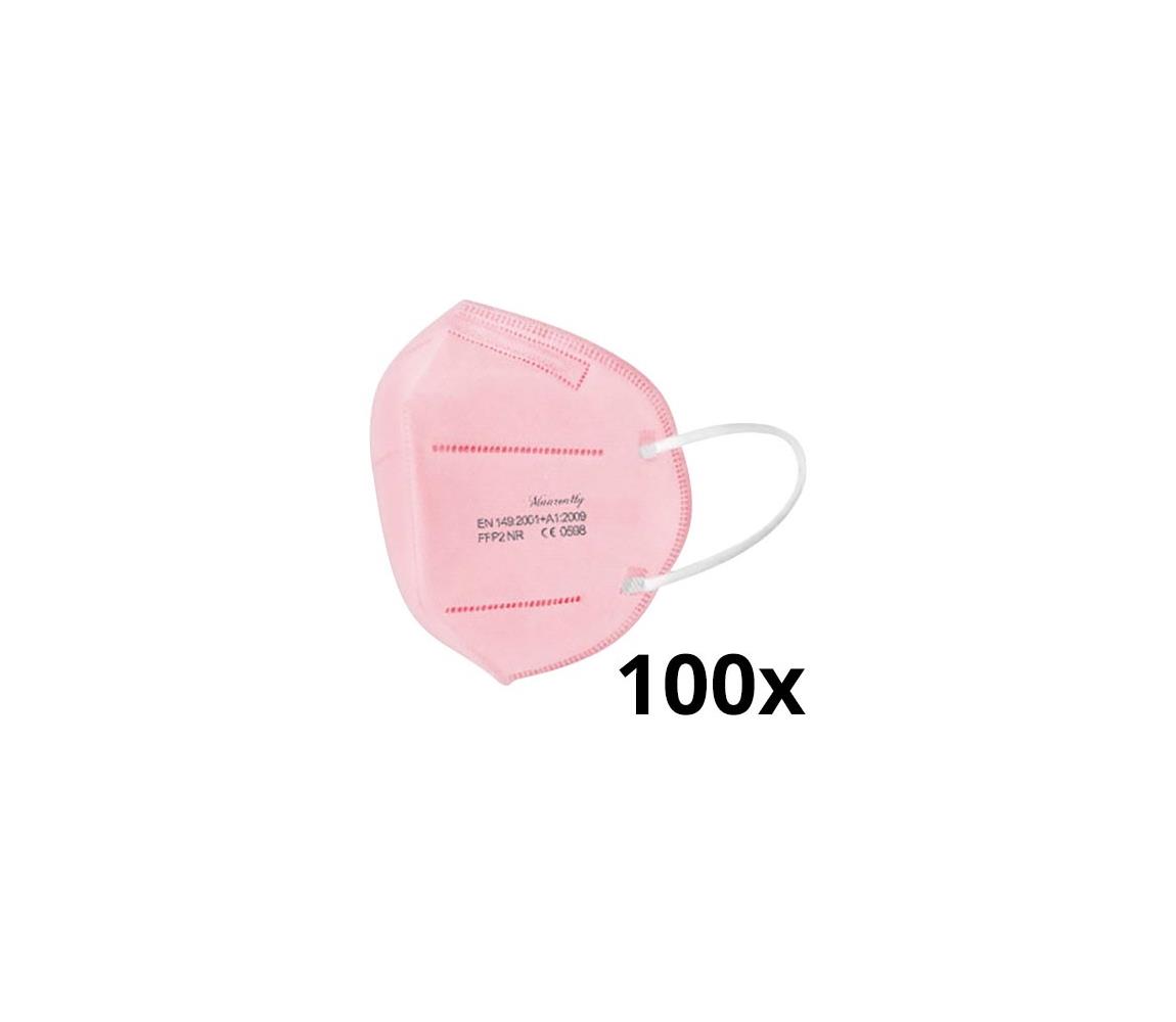 IMobily Respirátor FFP2 NR CE 0598 růžový 100ks SL9957-100ks
