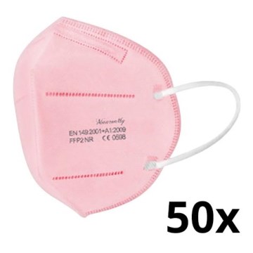 Respirátor FFP2 NR CE 0598 růžový 50ks