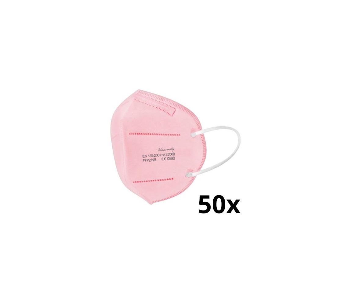 IMobily Respirátor FFP2 NR CE 0598 růžový 50ks SL9957-50ks