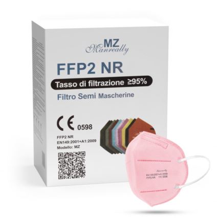 Respirátor FFP2 NR CE 0598 růžový 50ks