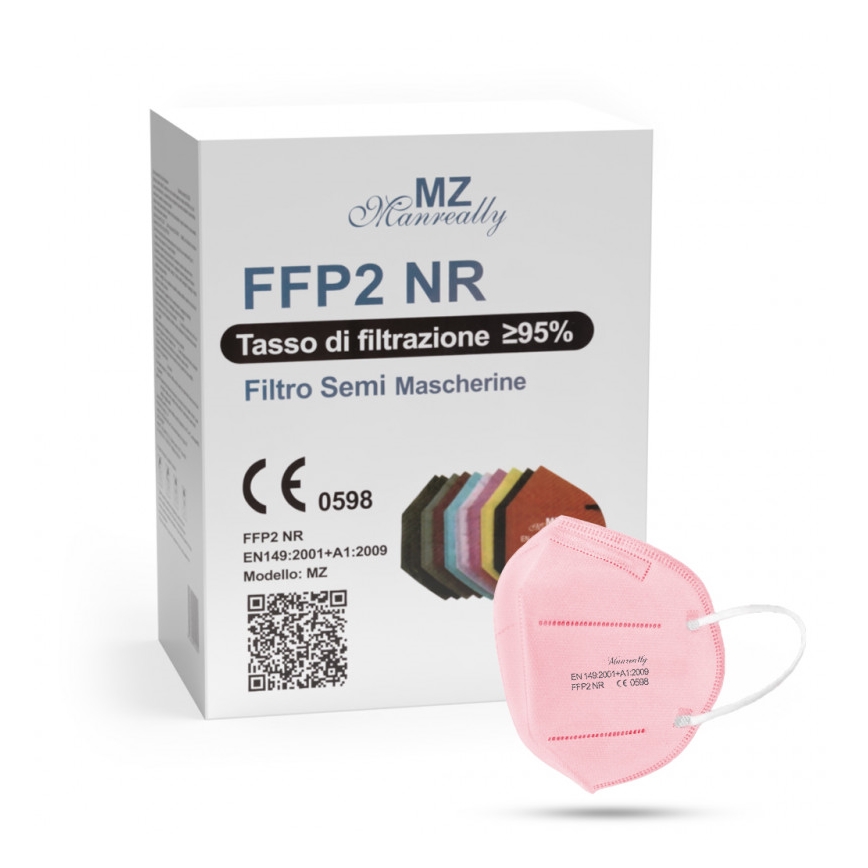 Respirátor FFP2 NR CE 0598 růžový 50ks