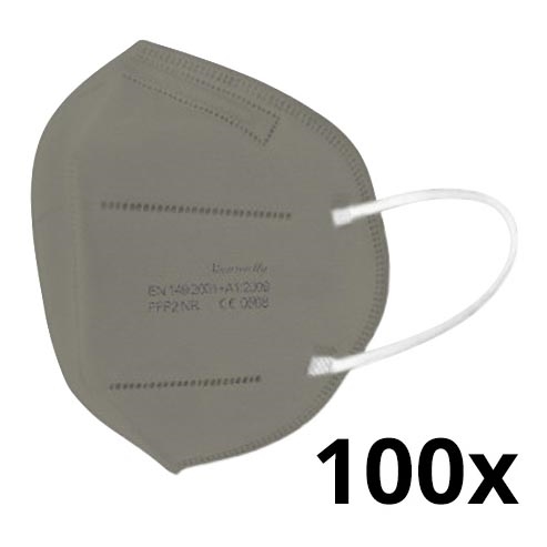 Respirátor FFP2 NR CE 0598 šedý 100ks