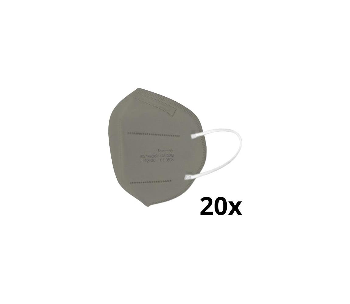 IMobily Respirátor FFP2 NR CE 0598 šedý 20ks SL9940-20ks