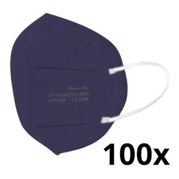 Respirátor FFP2 NR CE 0598 tmavě fialový 100ks