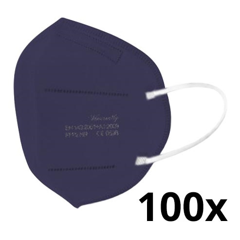 Respirátor FFP2 NR CE 0598 tmavě fialový 100ks
