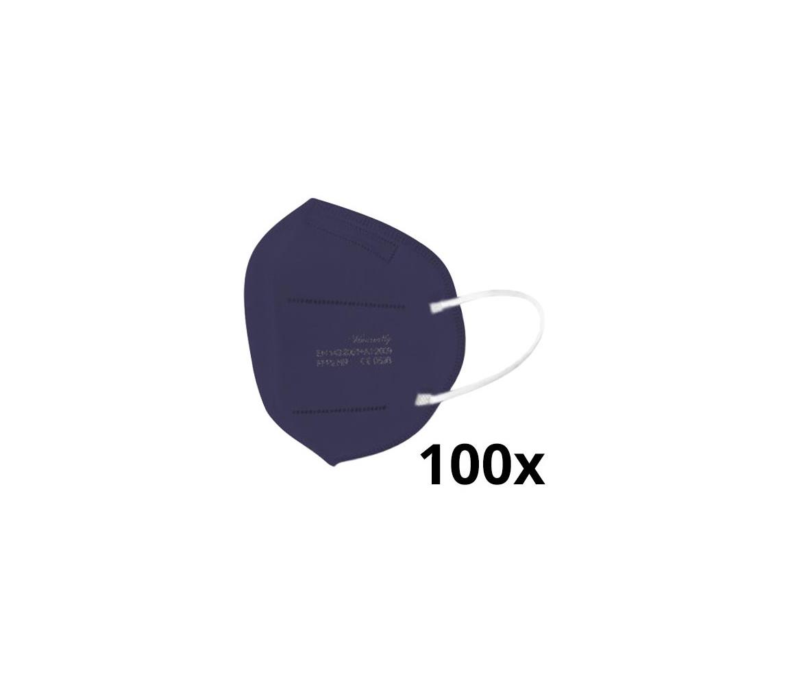 IMobily Respirátor FFP2 NR CE 0598 tmavě fialový 100ks SL9941-100ks