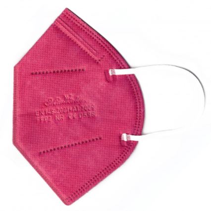 Respirátor FFP2 NR CE 0598 tmavě růžový 100ks