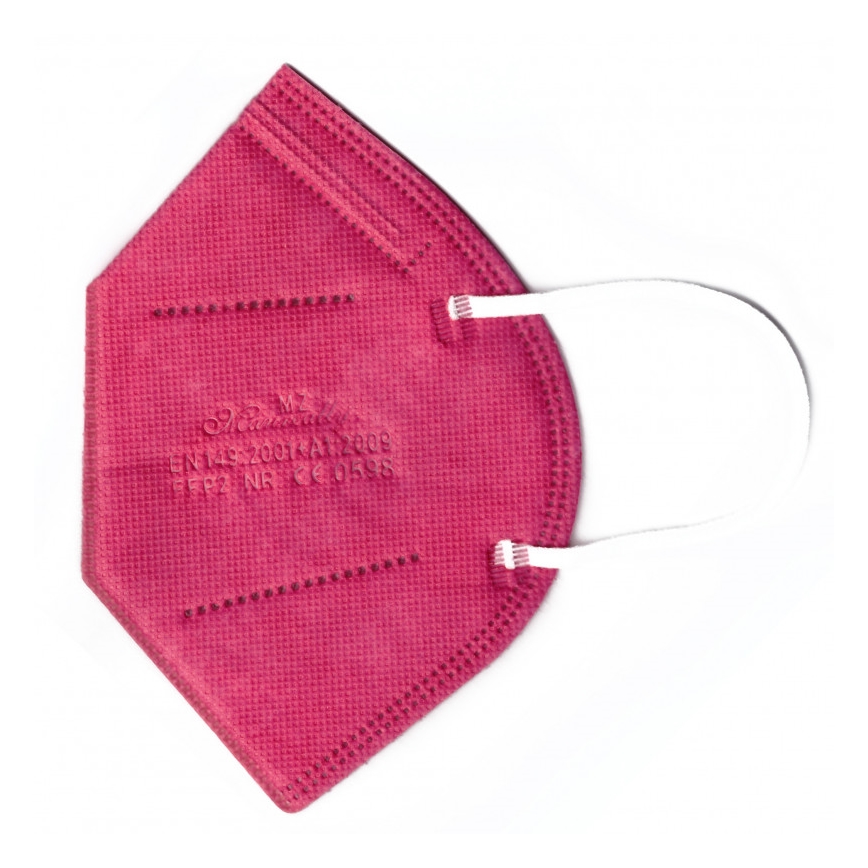 Respirátor FFP2 NR CE 0598 tmavě růžový 100ks