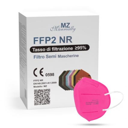 Respirátor FFP2 NR CE 0598 tmavě růžový 1ks