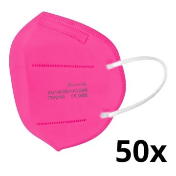 Respirátor FFP2 NR CE 0598 tmavě růžový 50ks