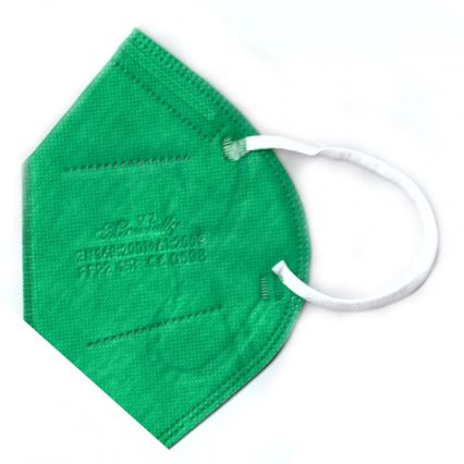 Respirátor FFP2 NR CE 0598 zelený 1ks