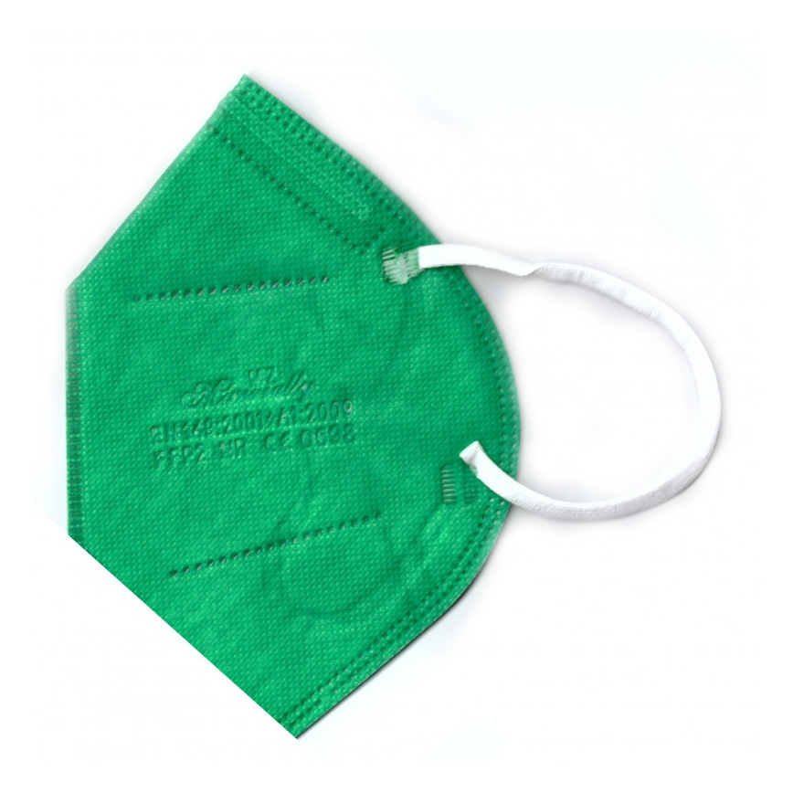 Respirátor FFP2 NR CE 0598 zelený 1ks