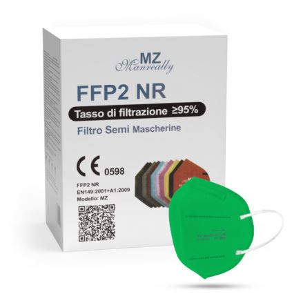 Respirátor FFP2 NR CE 0598 zelený 1ks