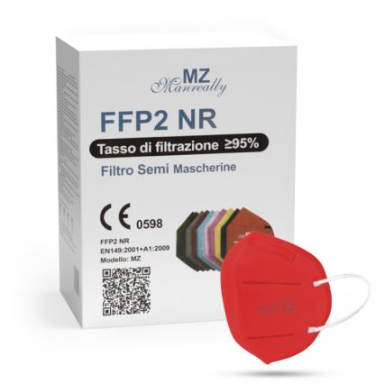 Respirátor FFP2 NR CE 2163 červený 1ks