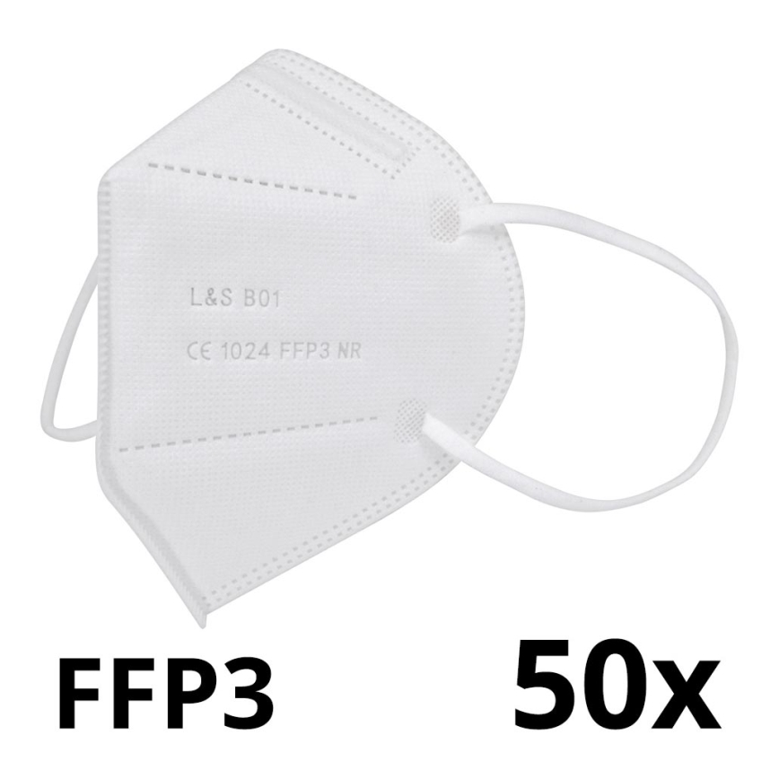 Respirátor FFP3 NR L&S B01 - 5 vrstev - 99,87% účinnost 50ks