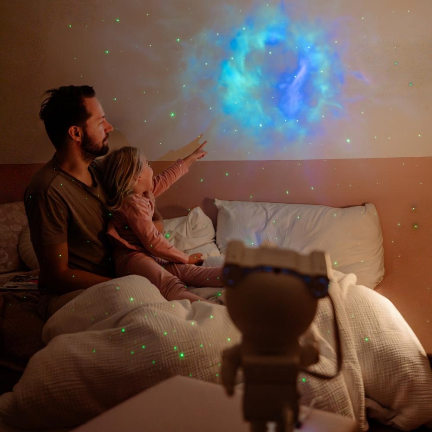 Retlux - LED Dětský projektor 230V astronaut 23,3 cm + dálkové ovládání