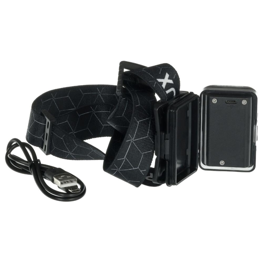 LED Nabíjecí čelovka LED/3W/1200 mAh IP67 černá